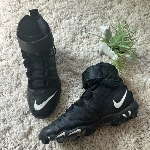 Nike FastFlex alpha cleats sneaker shoe swoosh black & white men’s size … - Picture 2 of 5